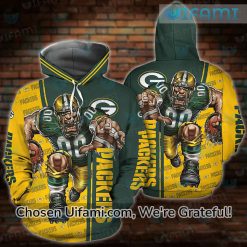 Packers Zip Up Hoodie 3D Exclusive Mascot Green Bay Packers Gifts For Men