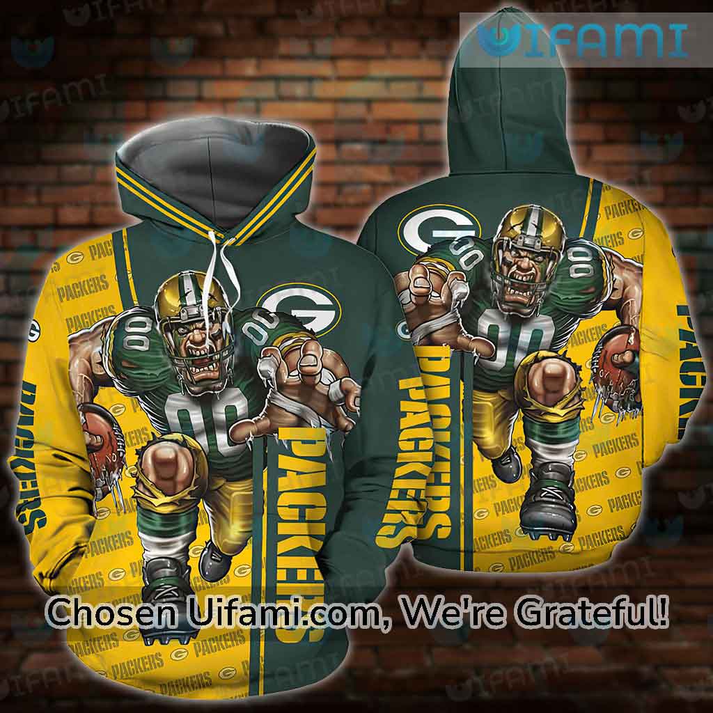 Packers Zip Up Hoodie 3D Exclusive Mascot Green Bay Packers Gifts For Men -  Personalized Gifts: Family, Sports, Occasions, Trending