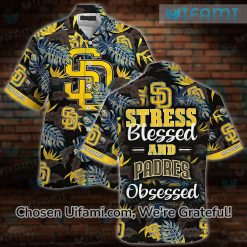 Padres Hawaiian Shirt Stress Blessed Obsessed San Diego Padres Gift