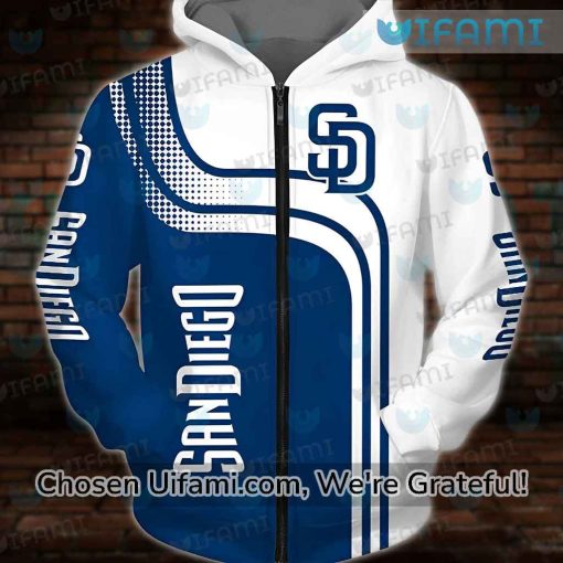 Padres Zip Up Hoodie 3D Astonishing San Diego Padres Gift