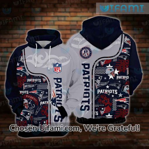 Patriots Hoodie Mens 3D Dazzling New England Patriots Gift