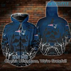 Patriots Zip Up Hoodie 3D Surprising Jack O Latern New England Patriots Gift 2