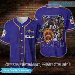 Personalized Baltimore Ravens Baseball Jersey Cheerful Gifts For Ravens Fans