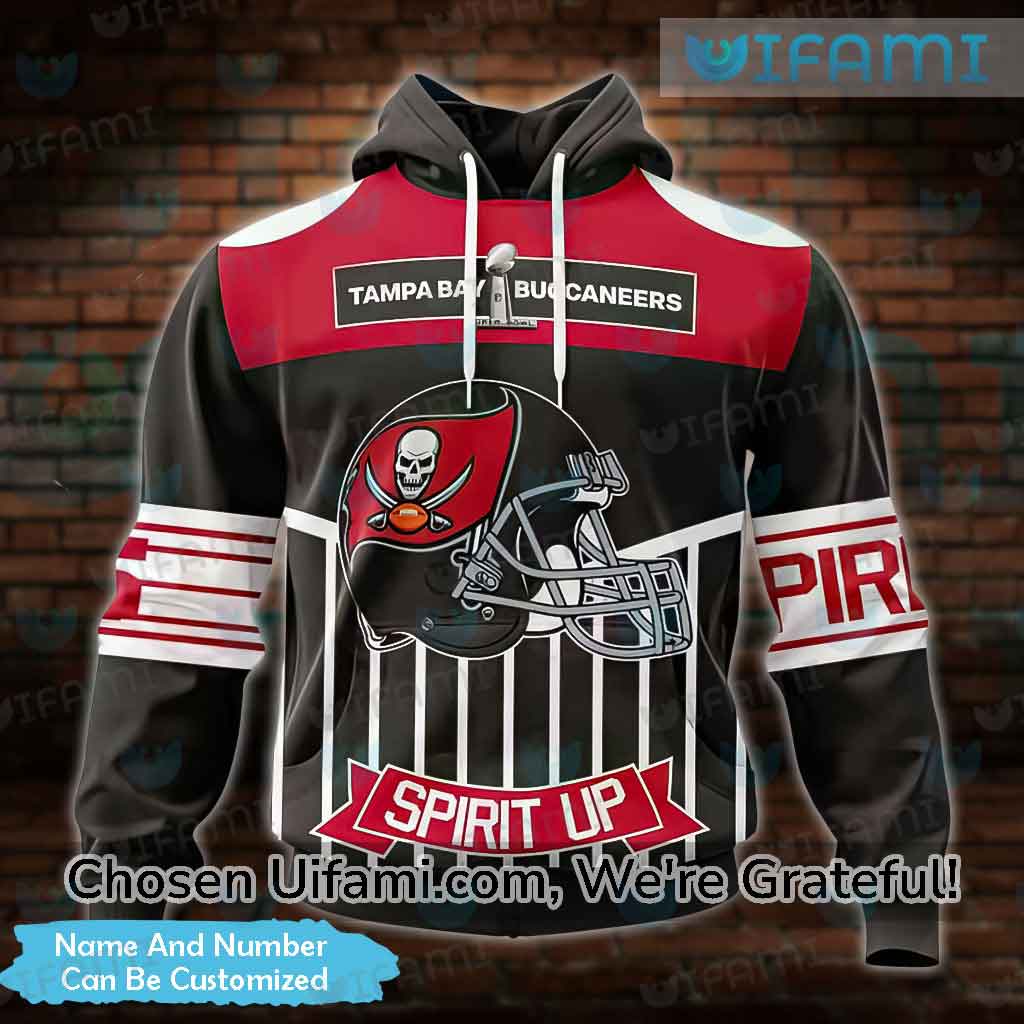 Personalized Black Buccaneers Hoodie 3D Spirit Up Tampa Bay Buccaneers Gift  - Personalized Gifts: Family, Sports, Occasions, Trending