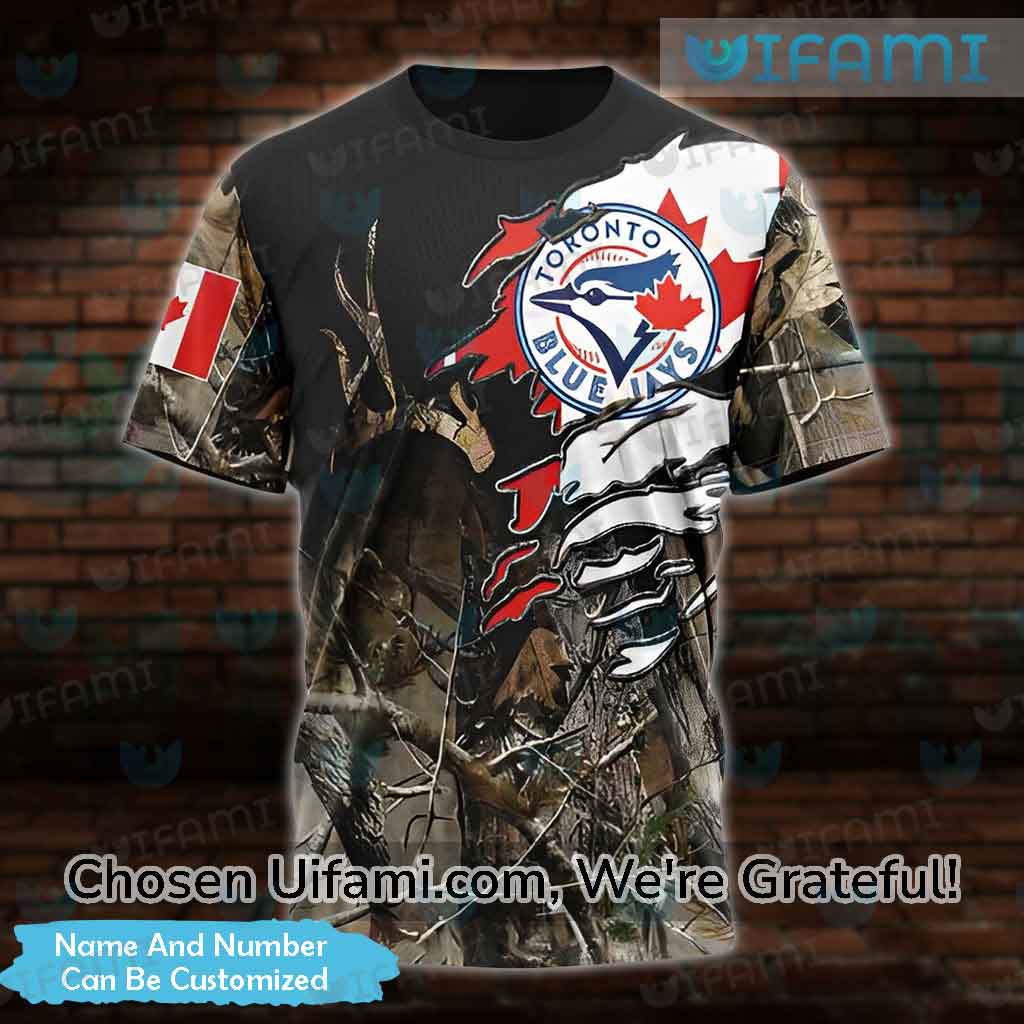 Personalized Blue Jays Shirt Womens 3D Hunting Camo Toronto Blue Jays Gift  - Personalized Gifts: Family, Sports, Occasions, Trending