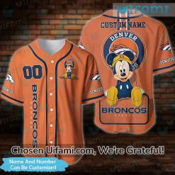 Personalized Broncos Baseball Jersey Mickey Denver Broncos Gift Ideas