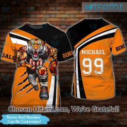 Personalized Cincinnati Bengals T-Shirt 3D Mascot Bengals Gift Ideas