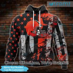 Personalized Cleveland Browns Hoodie 3D USA Flag Unique Cleveland Browns Gifts 1