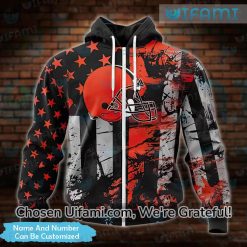 Personalized Cleveland Browns Hoodie 3D USA Flag Unique Cleveland Browns Gifts 2