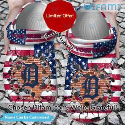 Personalized Detroit Tigers Crocs USA Flag Detroit Tigers Gift