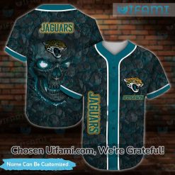 Personalized Jaguars Baseball Jersey Skull Jacksonville Jaguars Gift