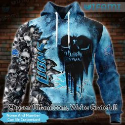 Personalized Lions 313 Hoodie 3D Glamorous Skull Detroit Lions Gift 1