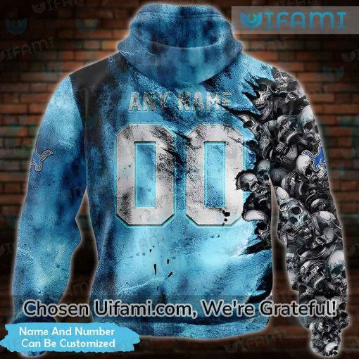 Personalized Lions 313 Hoodie 3D Glamorous Skull Detroit Lions Gift