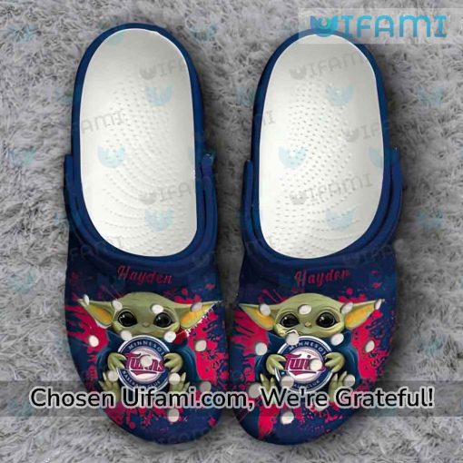 Personalized MN Twins Crocs Baby Yoda Minnesota Twins Gift