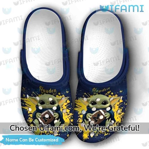 Personalized Michigan Crocs Baby Yoda Wolverines Gift