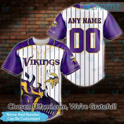 Personalized Minnesota Vikings Baseball Jersey Dazzling Vikings Gift