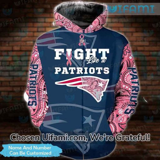 Personalized New England Patriots Hoodie 3D Fight Like A Patriots Patriots Gifts For Men