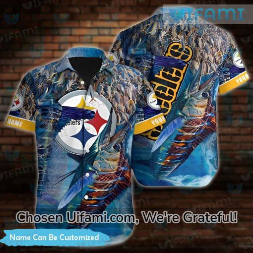 Personalized Pittsburgh Steelers Hawaiian Shirt Outstanding Steelers Christmas Gifts