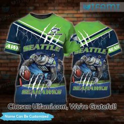 Personalized Plus Size Seahawks Shirt 3D Mascot Seahawks Gift Set
