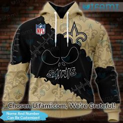 Personalized Saints Hoodie Womens 3D Brilliant New Orleans Saints Gifts For Her