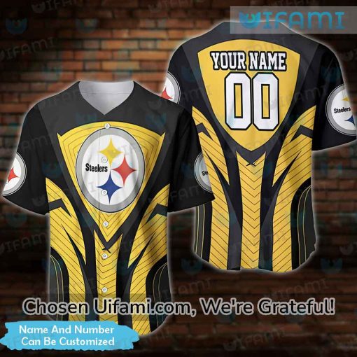 Personalized Steelers Baseball Jersey Colorful Pittsburgh Steelers Gift