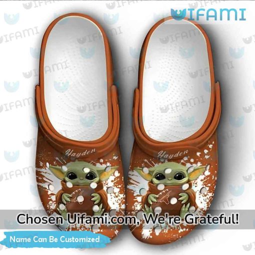 Personalized Texas Longhorns Crocs Baby Yoda Longhorns Gift