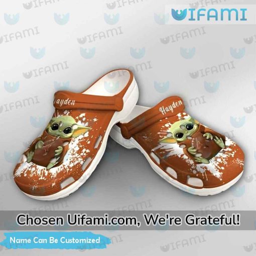 Personalized Texas Longhorns Crocs Baby Yoda Longhorns Gift