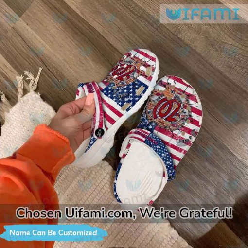 Personalized Washington Nationals Crocs USA Flag Washington Nationals Gift