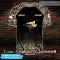 Personalized Womens Blue Jays Shirt 3D Hunting Camo Toronto Blue Jays Gift