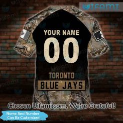 Personalized Womens Blue Jays Shirt 3D Hunting Camo Toronto Blue Jays Gift