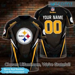 Personalized Youth Steelers Shirt 3D Bold Pittsburgh Steelers Gift