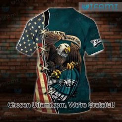 Philadelphia Eagles Tee Shirt 3D Worthwhile USA Flag Eagles Gifts For Her Exclusive