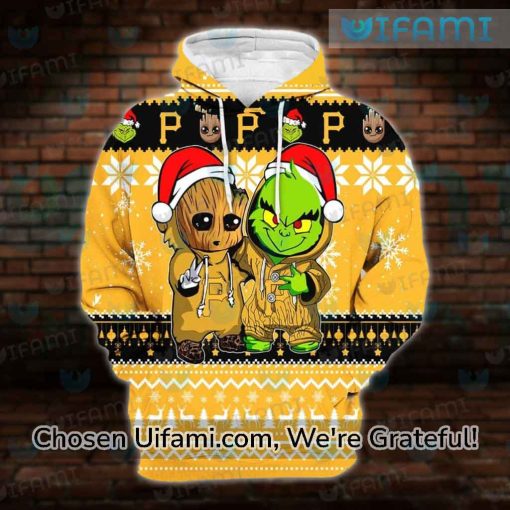 Pirates Hoodie 3D Important Christmas Grinch Groot Pittsburgh Pirates Gift