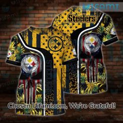 Pittsburgh Steelers Womens Apparel 3D Punisher Skull USA Flag Cool Steelers Gifts
