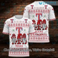 Plus Size Texas Rangers Shirt 3D Surprising Gnomes Texas Rangers Christmas Gifts