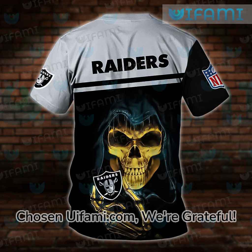 Custom Raiders T-Shirt 3D Attractive Skull Las Vegas Raiders Gifts -  Personalized Gifts: Family, Sports, Occasions, Trending