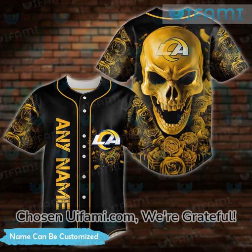 Rams Baseball Jersey Skull Shocking Los Angeles Rams Gifts