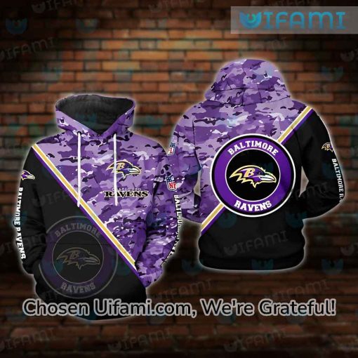 Ravens Camo Hoodie 3D Detailed Camo Baltimore Ravens Gift