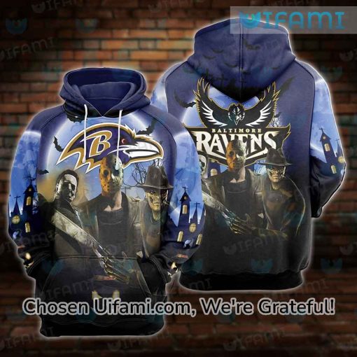 Ravens Hoodie Women 3D Jason Voorhees Freddy Krueger Michael Myers Ravens Gift