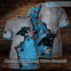 Retro Carolina Panthers T-Shirt 3D Jesus Christ Carolina Panthers Gift
