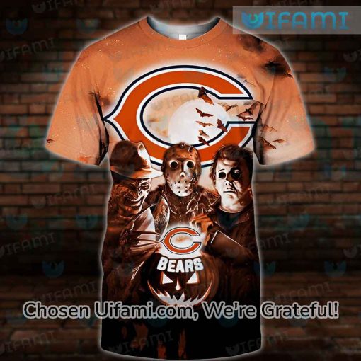 Retro Chicago Bears Shirt 3D Jason Voorhees Michael Myers Freddy Krueger Gift