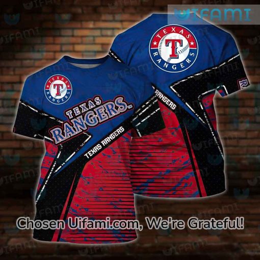 Retro Texas Rangers Shirt 3D Unique Texas Rangers Gift