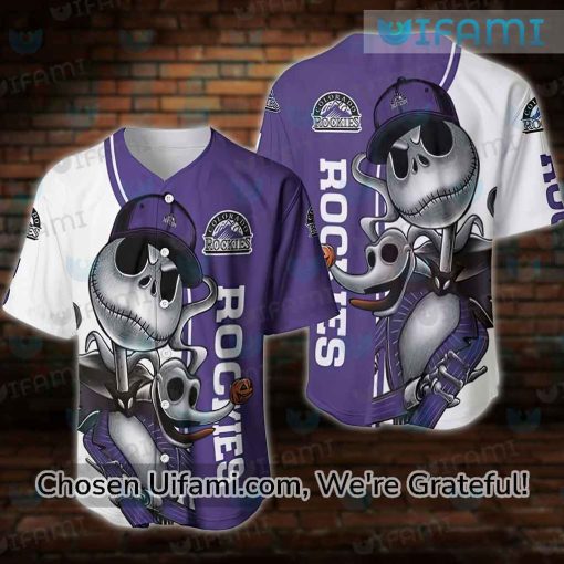 Rockies Baseball Jersey Unbelievable Jack Skellington Colorado Rockies Gifts