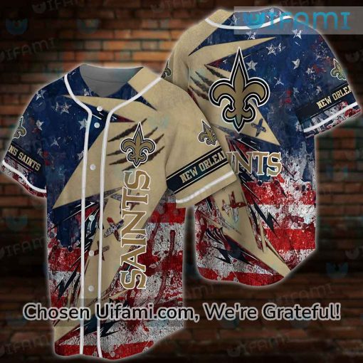 Saints Baseball Jersey Adorable USA Flag New Orleans Saints Gift