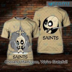 Saints Mens Shirt 3D Rare Deadpool New Orleans Saints Gift