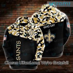 Saints Military Hoodie 3D Best Camo Who Dat New Orleans Saints Gift Ideas