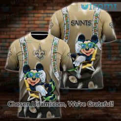 Saints T-Shirts Women 3D Superb Mickey New Orleans Saints Gifts For Her