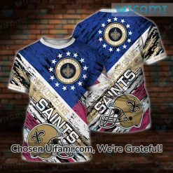 Saints Tee Shirt 3D Simple USA Flag New Orleans Saints Christmas Gifts