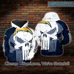 San Diego Chargers Hoodie 3D Powerful Punisher Skull San Diego Chargers Gifts