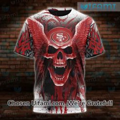 San Francisco 49ers Womens Apparel 3D Adorable Skull 49ers Gift Best selling